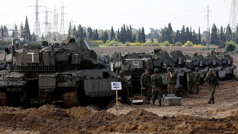 idf schierato a gaza