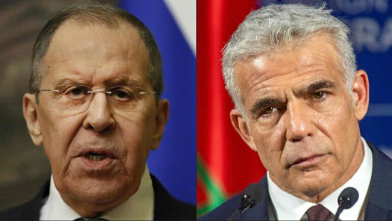 ministro esteri russo lavrov ministro esteri israeliano lapid