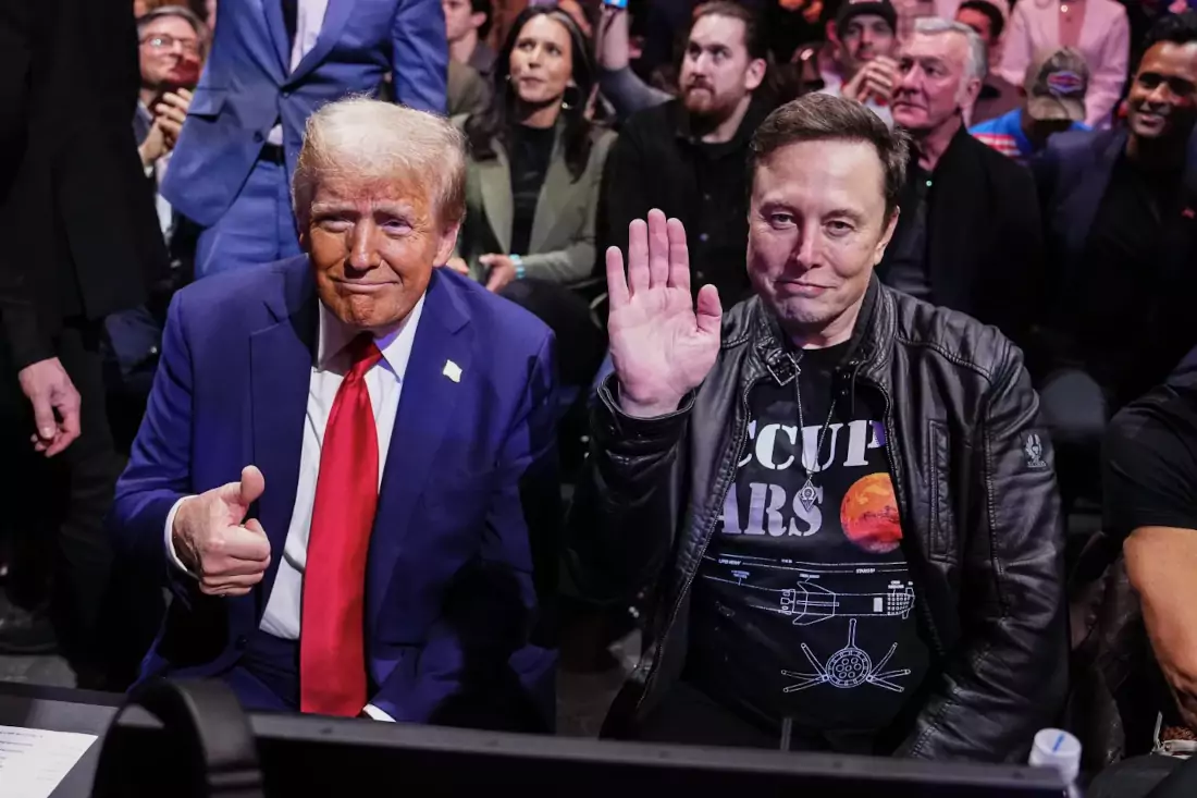 elon musk insieme a Donald Trump